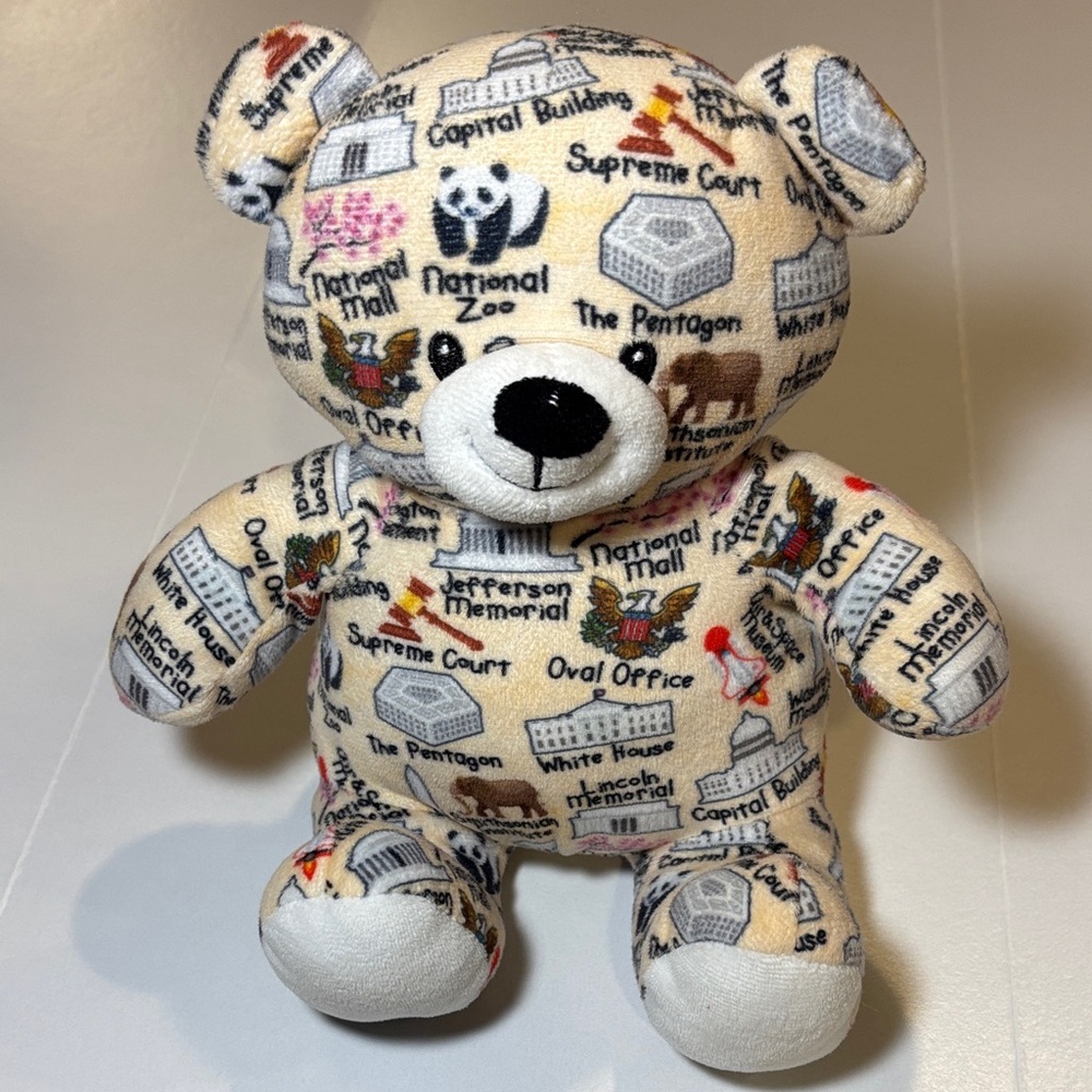 Patterned Stuffed Bear Toy Washington DC